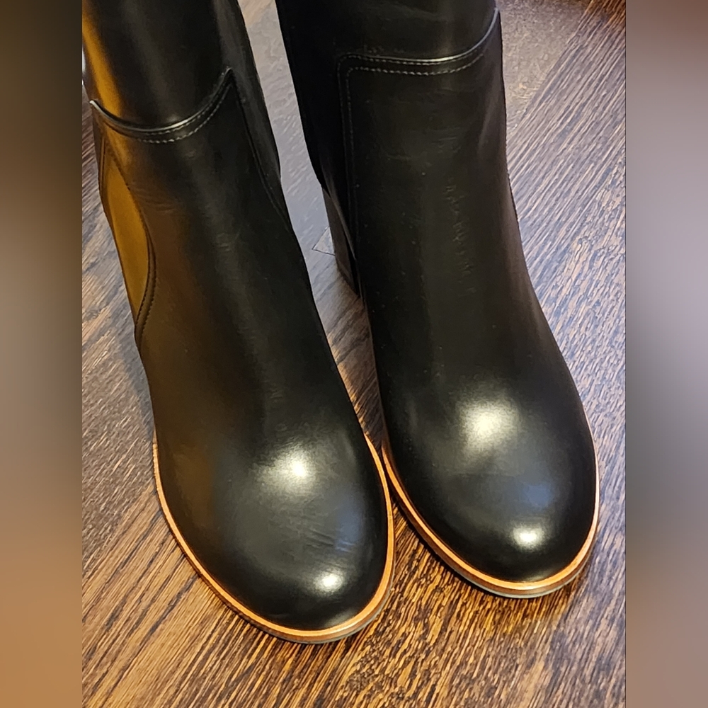 $1550 Brand New 100% Auth Fendi Over the Knee Black Leather Boots Sz 39 9 - Picture 9 of 13